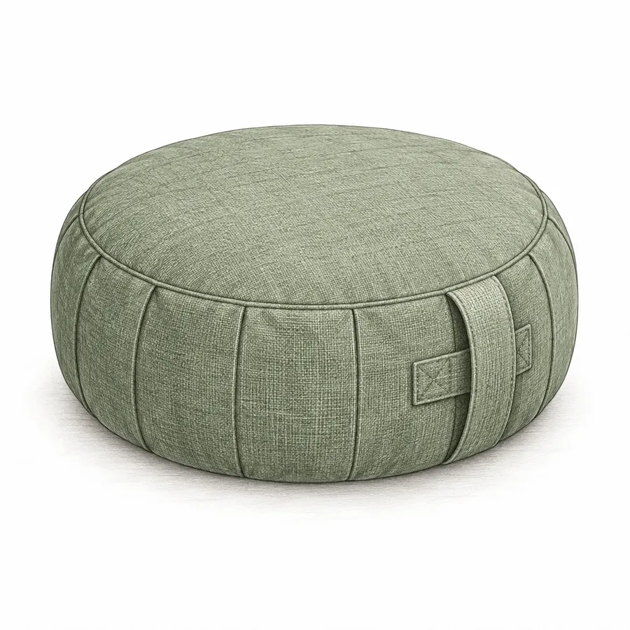 Meditation Cushion, a yoga prop illustration