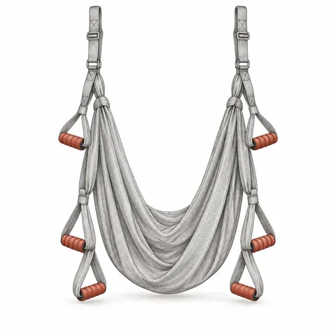 Yoga Swing, a yoga prop illustration
