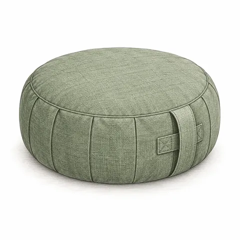 Zafu Meditation Cushion, a yoga prop illustration