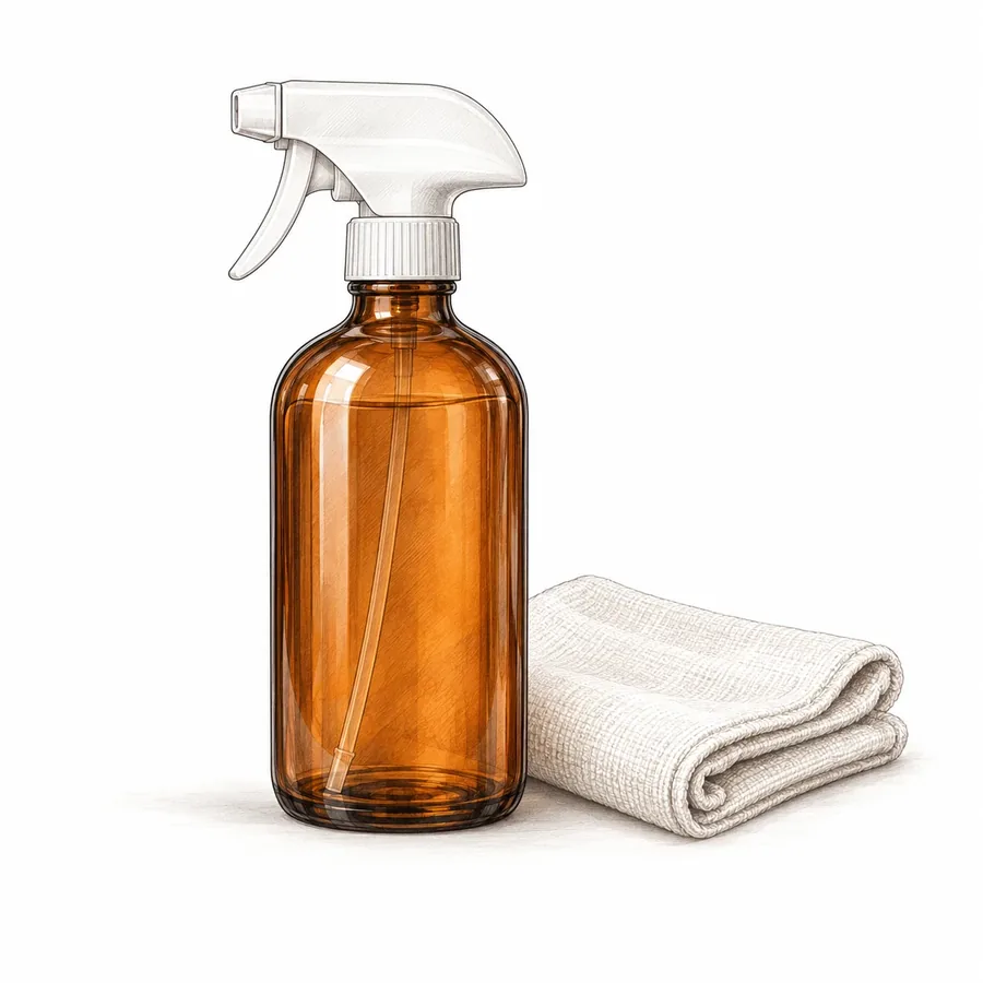 Yoga Mat Cleaner, a yoga prop illustration