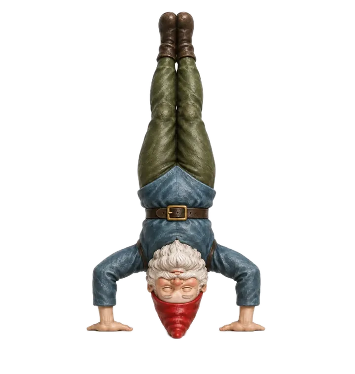 Yoga illustration: Tripod Headstand (Free Hands) — Mukta Hasta Śīrṣāsana